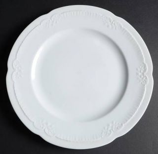 Franconia   Krautheim Franconia White Dinner Plate, Fine China Dinnerware   Scal