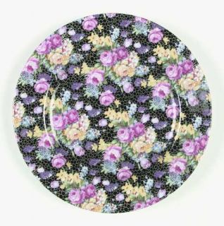 Fitz & Floyd Mille Fleurs Salad Plate, Fine China Dinnerware   Multifloral On Bl