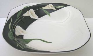Sango Black Lilies (Quadrille) 9 Round Vegetable Bowl, Fine China Dinnerware  