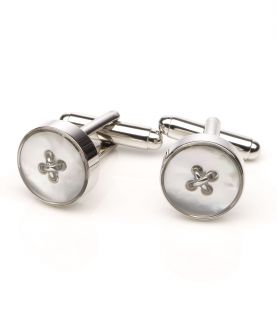 Mother of Pearl Round Button Cufflinks JoS. A. Bank