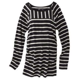 Liz Lange for Target Maternity Long Sleeve Striped Tee   Black/White XXL