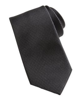 Neat Jacquard Contrast Tail Tie, Black/Gray