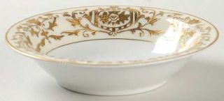 Kyoto Regina Rim Fruit/Dessert (Sauce) Bowl, Fine China Dinnerware   Gold Encrus