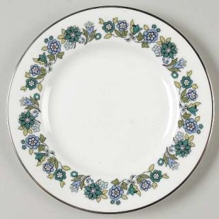 Royal Doulton Esprit Bread & Butter Plate, Fine China Dinnerware   Blue/Green/La