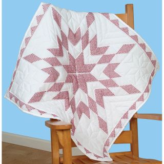 Stamped White Wall Or Lap Quilt 36x36 xxx Diamond