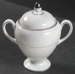 Wedgwood Beresford 2000 Globe Shape Sugar Bowl & Lid, Fine China Dinnerware   Wh