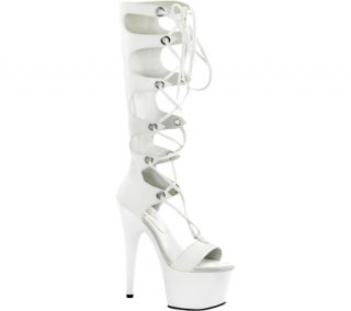 Womens Pleaser Adore 700 42   White Polyurethane/White High Heels