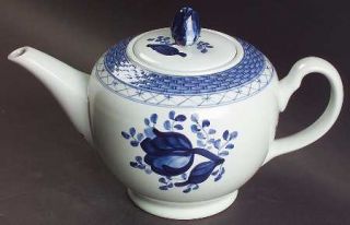 Royal Copenhagen Tranquebar Blue Teapot & Lid, Fine China Dinnerware   Blue Rose