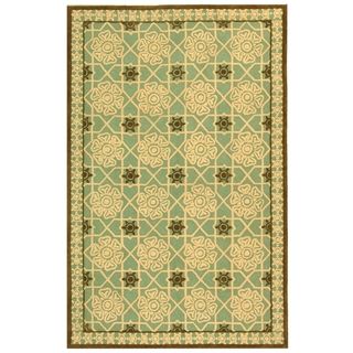 Safavieh Hand hooked Newport Teal/ Ivory Cotton Rug (39 X 59)