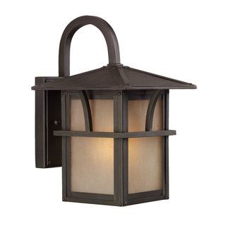 Sea Gull Lighting Medford Statuary Bronze One light Outdoor Wall mount Lantern