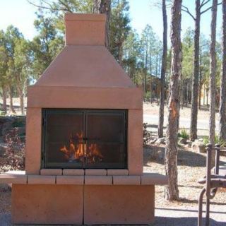 Mirage Stone Wood Burning Outdoor Fireplace with BBQ Black  