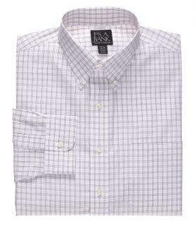 Traveler Wrinkle Free Tailored Fit Patterned Button Down Dress Shirt JoS. A. Ban