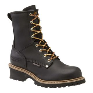 Carolina Waterproof Logger Boot   8in., Black, Size 9, Model# CA8823