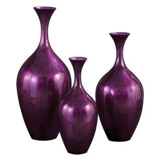 Amethyst with Black Brushed Accents Vase   22078, 17 in.