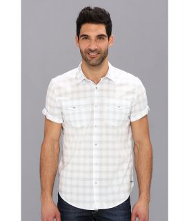 Calvin Klein Jeans S/S Double Pocket Check Mens Short Sleeve Button Up (White)