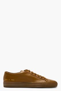Common Projects Brown Leather Achilles Sneakers