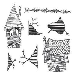 Dyan Reaveleys Dylusions Cling Stamp Collection  This Old House
