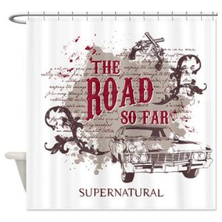  SUPERNATURAL The Road red Shower Curtain  Use code FREECART at Checkout