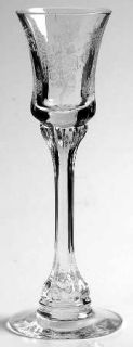 Heisey Crinoline Cordial Glass   Stem #5010/Etch #502floral&Bow Etch