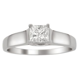 1/4 CT.T.W. Diamond Certified Solitaire Ring in 14K White Gold   Size 5.5