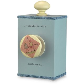 Tree by Kerri Lee Twinkle Twinkle Wind Up Music Box in Distressed Blue MB T