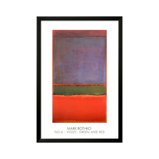 ART No. 6 Violet, Green and Red, 1951 Framed Print Wall Art