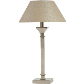 Brushed Chrome Steel Table Lamp