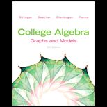 College Algebra  Graphs And Models Text Only