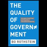 Quality of Government Corruption, Social Trust, and Inequality in International Perspective