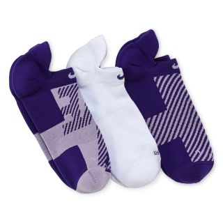 Nike Dri FIT 3 pk. Print No Show Socks, Ppl/vlt/wht, Womens