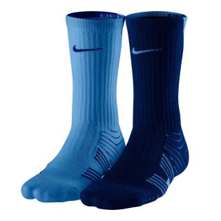 Nike 2 pk. Performance Cushioned Football Crew Socks XL, Blue, Mens
