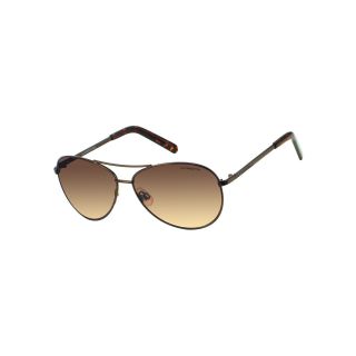 LIZ CLAIBORNE Garnet Aviator Sunglasses, Tortoise, Womens