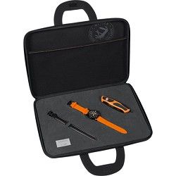 Wenger Mens Squadron Chrono Swiss Watch and Knife   Black Dial/Orange and Black