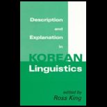 Korean Linguistics  Description and Explanation