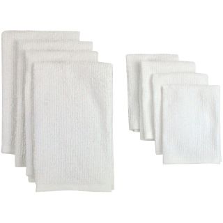 Set of 8 Bar Terry Cloth Kitchen Towels