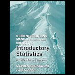 Introductory Statistics  Student Solution Manual