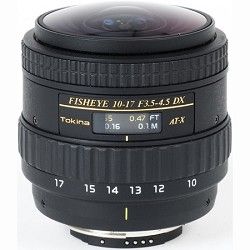 Tokina AT X AF 10 17mm f3.5 4.5 DX Fisheye Lens (No Hood) for Canon Digital SLR