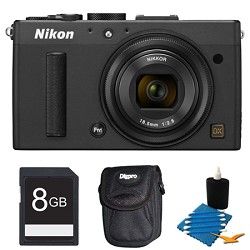 Nikon COOLPIX A 16.2 MP Digital Camera with 28mm f/2.8 Lens Black Deluxe Gift Pa