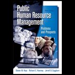 Public Human Resource Management Problems and Prospects