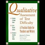 Qualitative Assessment of Text Difficulty  A Practical Guide for Teachers and Writers