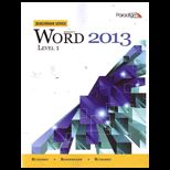 Benchmark Series  Word 2013, Level 1   With CD