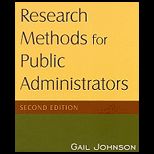 Research Methods for Public Administrators