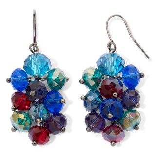 Hematite & Multicolor Bead Grapevine Earrings