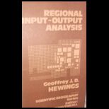 Regional Input Output Analysis