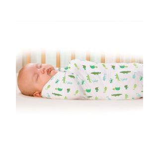 Summer Infant SwaddleMe 3 pk. Muslin Blankets   Reptiles, Green/White