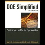 Doe Simplified Practical Tools for Effective Experimentation   With CD