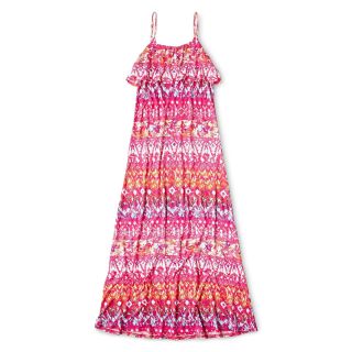 ARIZONA Print Sleeveless Maxi Dress   Girls 6 16 and Plus, Pink, Girls
