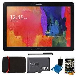 Samsung Galaxy Note Pro 12.2 Black 64GB Tablet, 16GB Card, Headphones, and Case