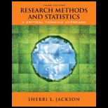 Research Methods and Statistics  A Critical Thinking Approach