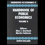 Handbook of Public Economics, Volume 4